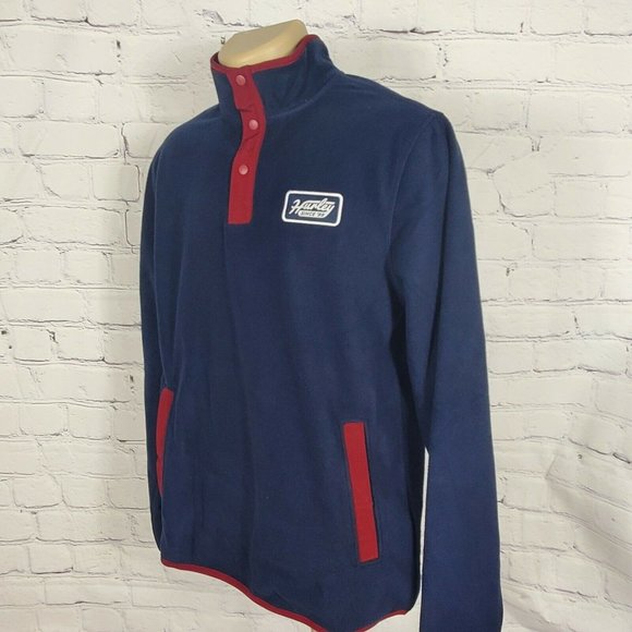 Hurley Men's Size S Navy Wander On Polar Fleece Pullover - Picture 4 of 9